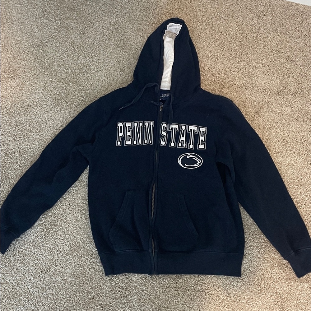 Pennstate Campus Heritage Women’s Navy and White Hoodie Size Small